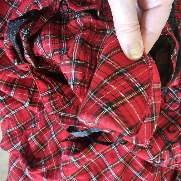 Country Wear Clothing Company Red Black Vintage 90s Plaid Embroidered‎ Size 20W - Picture 14 of 14